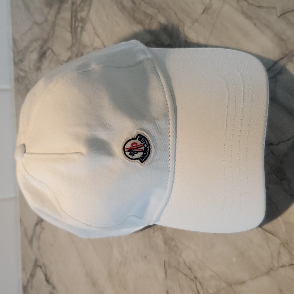 Moncler womens white ball cap
